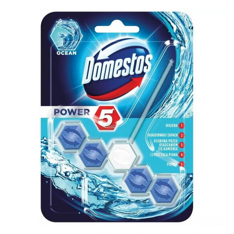 Domestos Tualetes bloks Domestos Power 5 Ocean, 55g - gab