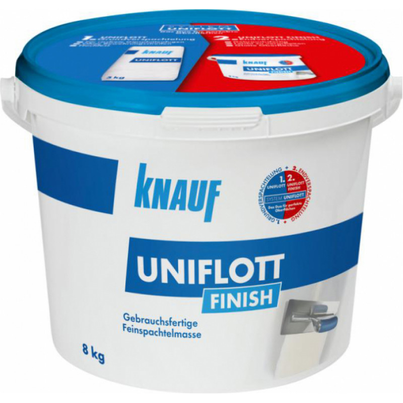 Knauf Gatava smalkā špakteļmasa KNAUF Uniflott Finish 8KG - gab