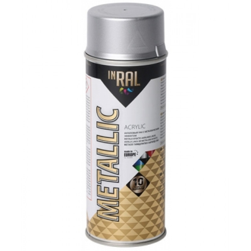 Inral Aerosols akrila laka Inral Metallic 400ml sudraba - gab