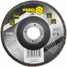 Vorel Vēdekļveida slīpēšanas disks Vorel D125x22.2 mm, P40, 07984 - gab.