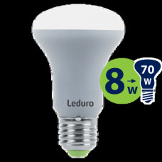 Leduro Spuldze Leduro LED R63-P 8W 550lm E27 180x3000k 220-240V - gab.