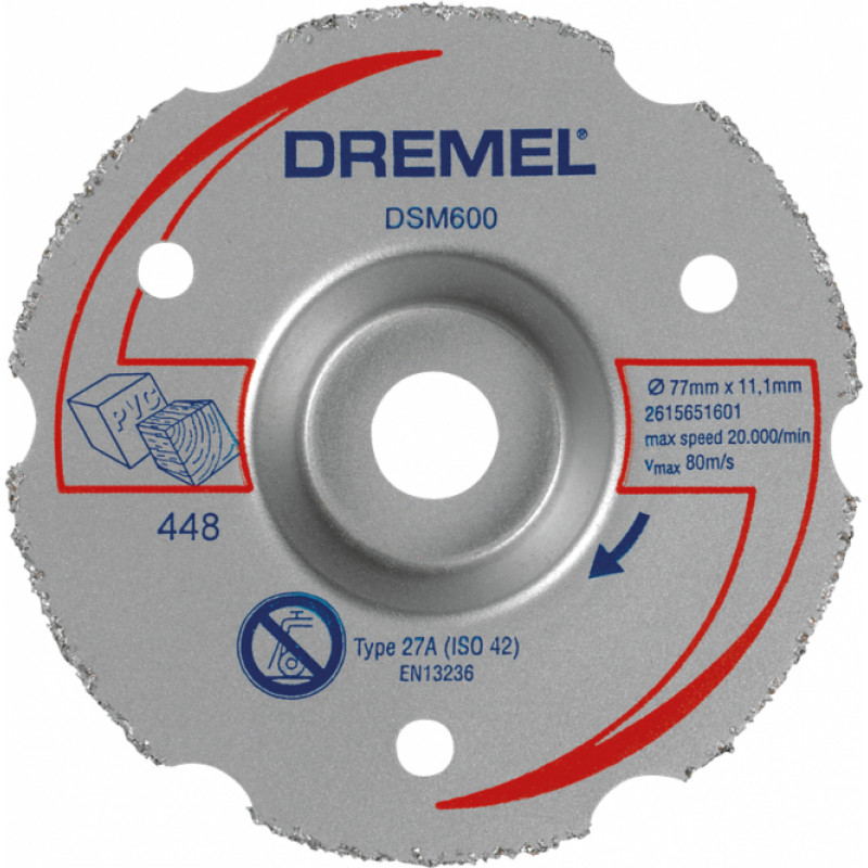 Dremel Universālais karbīda sadurgriešanas disks Dremel 77 mm (DSM600) - gab