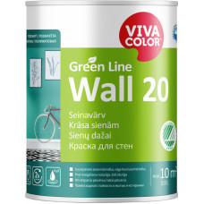 Vivacolor Krāsa sienām Vivacolor Green Line Wall 20 Pusmatēta A-bāze 0.9L - gab