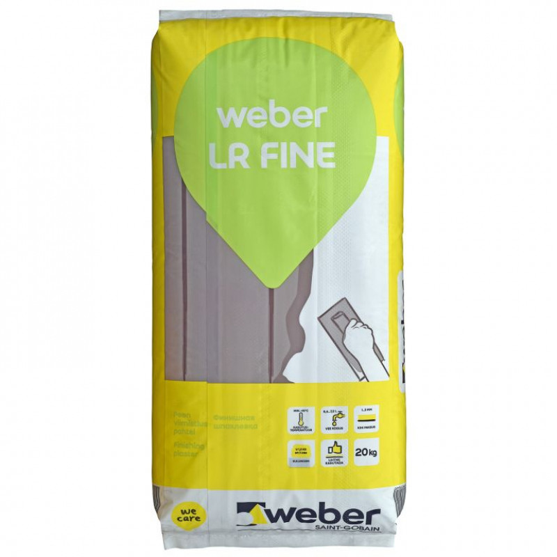 Weber Nobeiguma špaktele Weber Vetonit LR Fine 20kg - gab