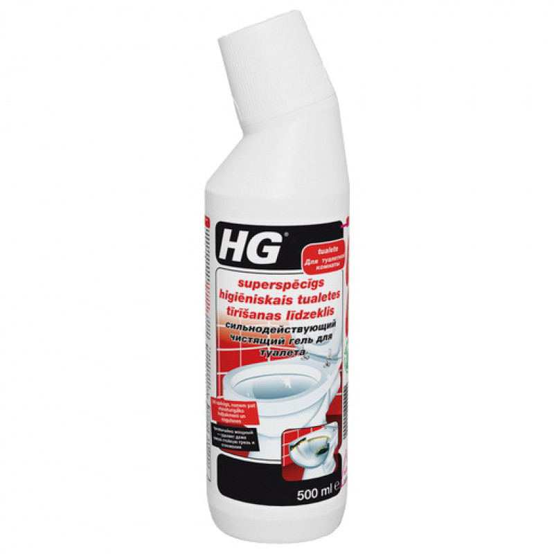 HG Superspēcīgais higiēniskais tualetes tīrīšanas līdzeklis HG 500 ml - gab.