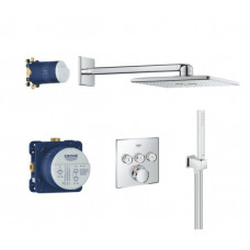 Grohe iebūvējamā dušas termostata komplekts SmartControl Perfect Rainshower 310 Cube, 3 režīmi, hroms