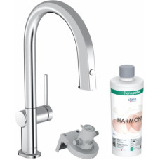 Hansgrohe virtuves izlietnes maisītājs ar izvelkamu dušu Aqittura M91 FilterSystem 210, hroms + sBox