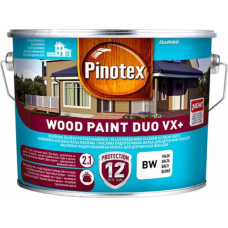 Pinotex Wood Paint Duo VX+ Ūdens bāzes eļļas krāsa koka fasādēm, pusmatēta BW 2.5L