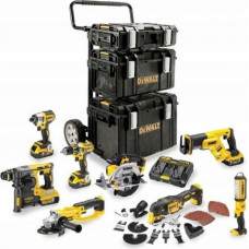 Dewalt 8 instrumentu komplekts 18V XR (+4x5.0Ah, lādētājs, koferi uz riteņiem)