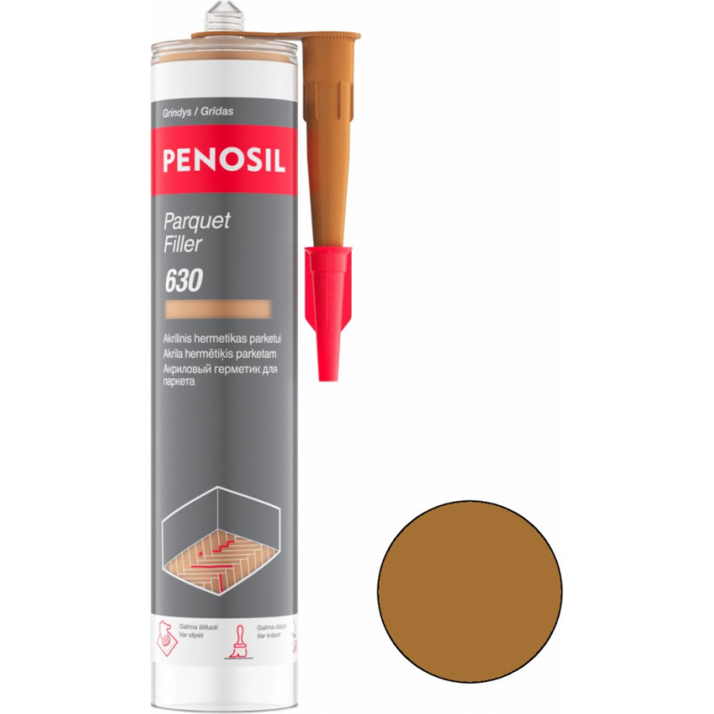 Penosil Parquet Filler 630 Akrila hermētiķis parketam 300ml sarkanais alksnis