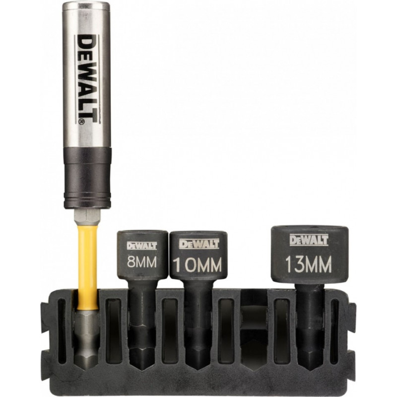 Dewalt Komplekts Spicais Uzgaļu turētājs + (8,10,13mm muciņas) (4gab)