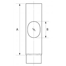 Almeva KH caurule 0.25m DN150 ar revīziju - gab.