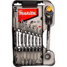 Makita Accessories 8 daļu kombinēto tirkšķa uzgriežņu atslēgu komplekts MAKITA B-65523