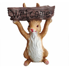 Besk Dārza dekors Zaķis “Welcome” 61cm