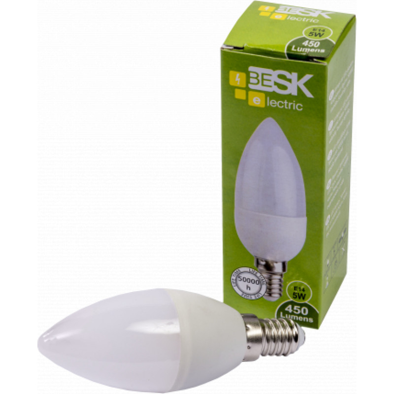 Besk LED spuldze 5W E14 400lm 2700k