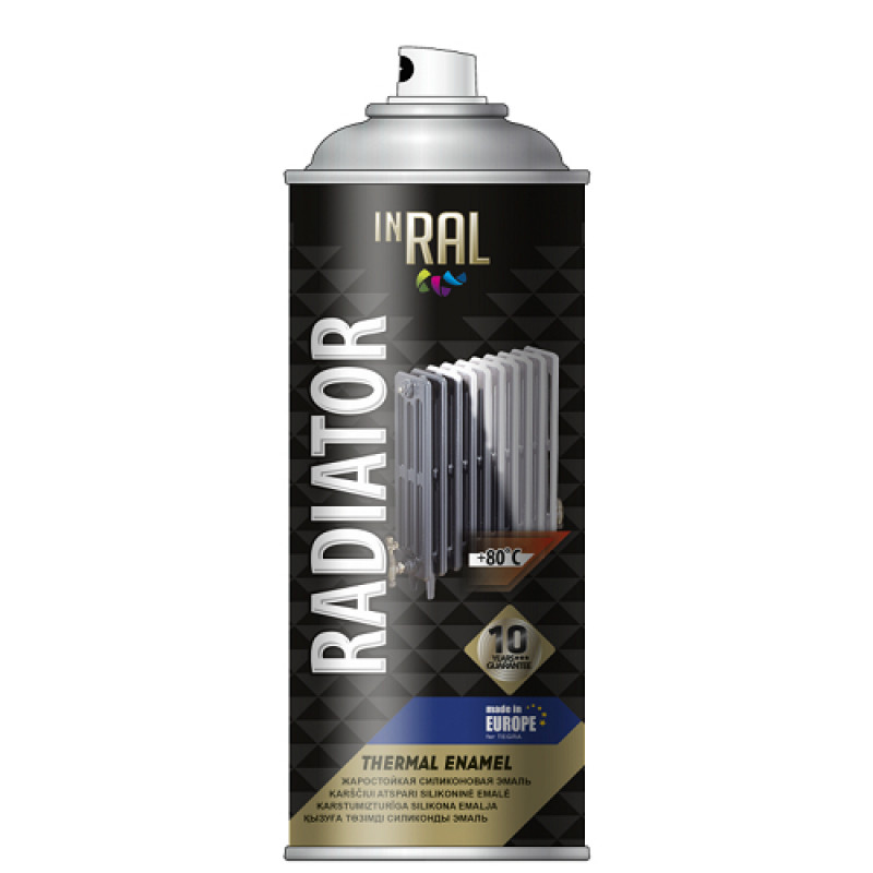 Inral Aerosola krāsa radiatoriem Inral Radiator balta 400ml - gab