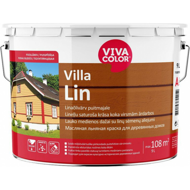 Vivacolor Lineļļas krāsa kokam Vivacolor Villa Lin C-Bāze (Tonējamā krāsa) 2.7L - gab