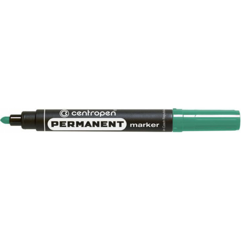 Centropen Marķieris permanentais Centropen apaļš, 2.5mm, zaļš - gab