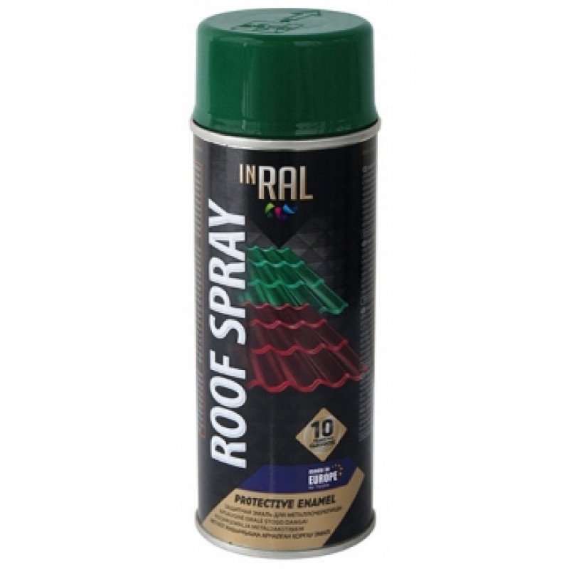 Inral Emalja aerosols jumtam Inral Roof spray 400ml RAL6005 sūnu zaļa - gab