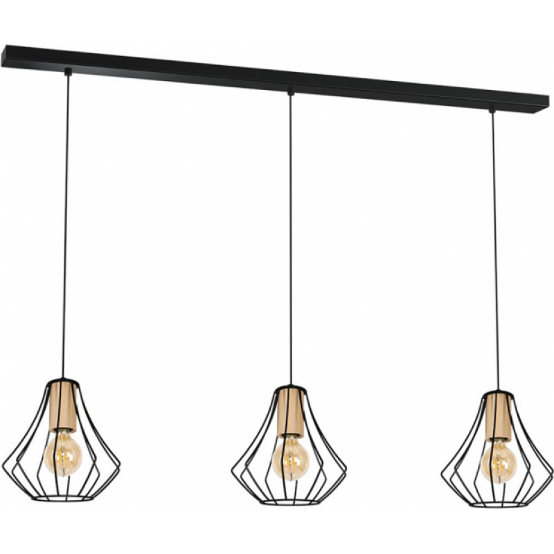 Eko Light Gaismeklis griestiem Eko Light WILL BLACK E27, 3x60W - gab