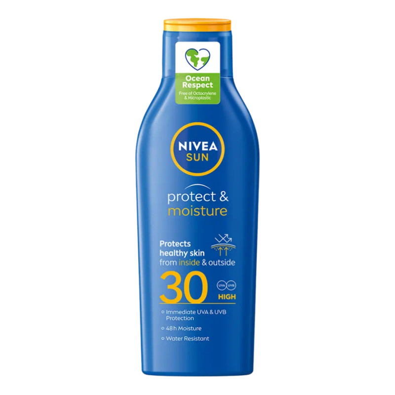 Nivea Mitrinošs losjons aizsardzībai pret sauli NIVEA protect & mouisture, SPF30, 200 ml - gab