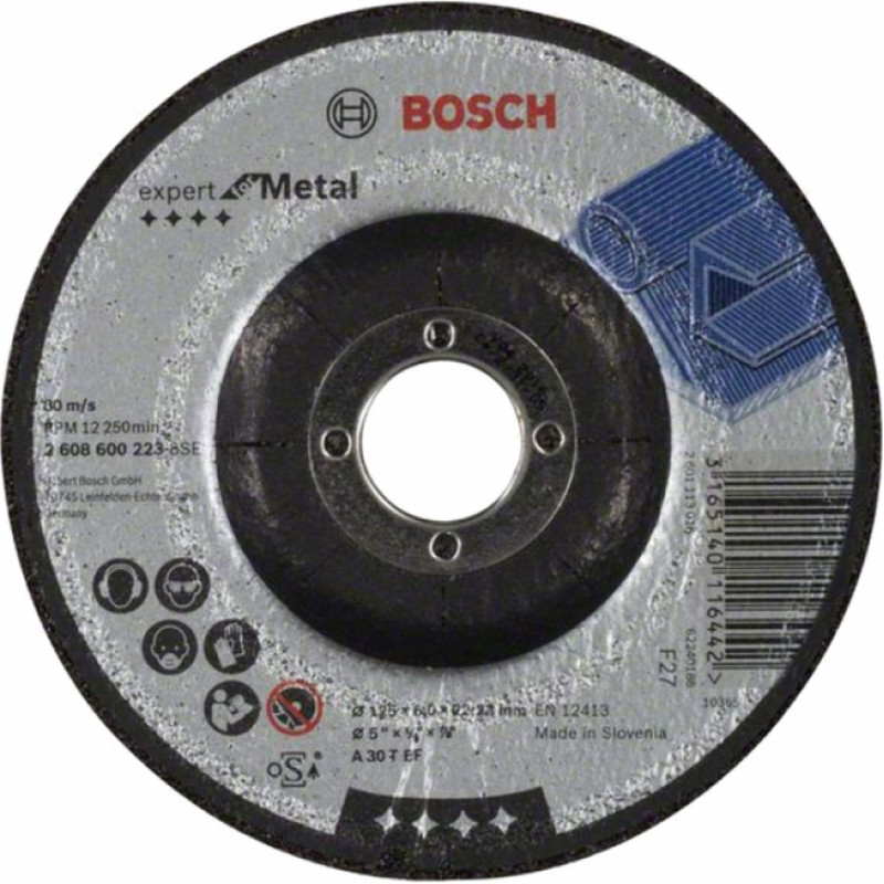 Bosch Slīpēšanas disks metālam Bosch Expert for Metal 125x22.23 mm - gab