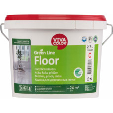 Vivacolor Krāsa grīdām Vivacolor Green Line Floor Pusmatēta A-bāze 2.7L - gab