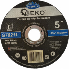 Geko Griešanas disks metālam GEKO Premium, 125x1x22.2 mm, G78211 - gab