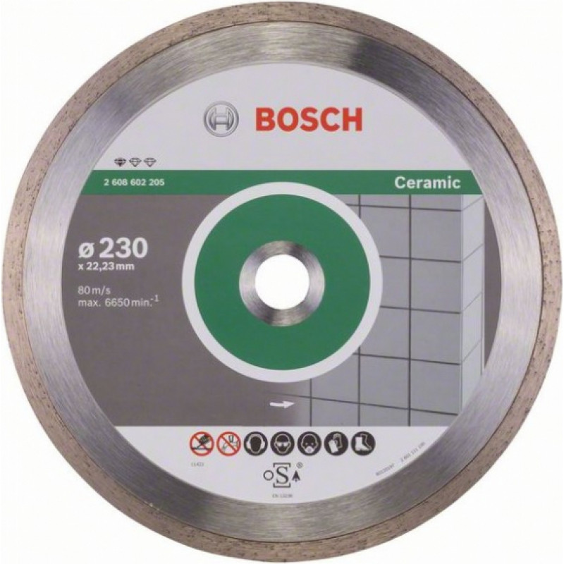 Bosch Dimanta ripa Bosch, 230x22.23 mm, keramikai - gab