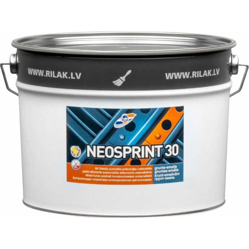 Rilak Ātri žūstoša alkīduretāna grunts-emalja RILAK NEOSPRINT 30 Pusmatēta TDL-bāze (Tonējama) 9.5L - gab