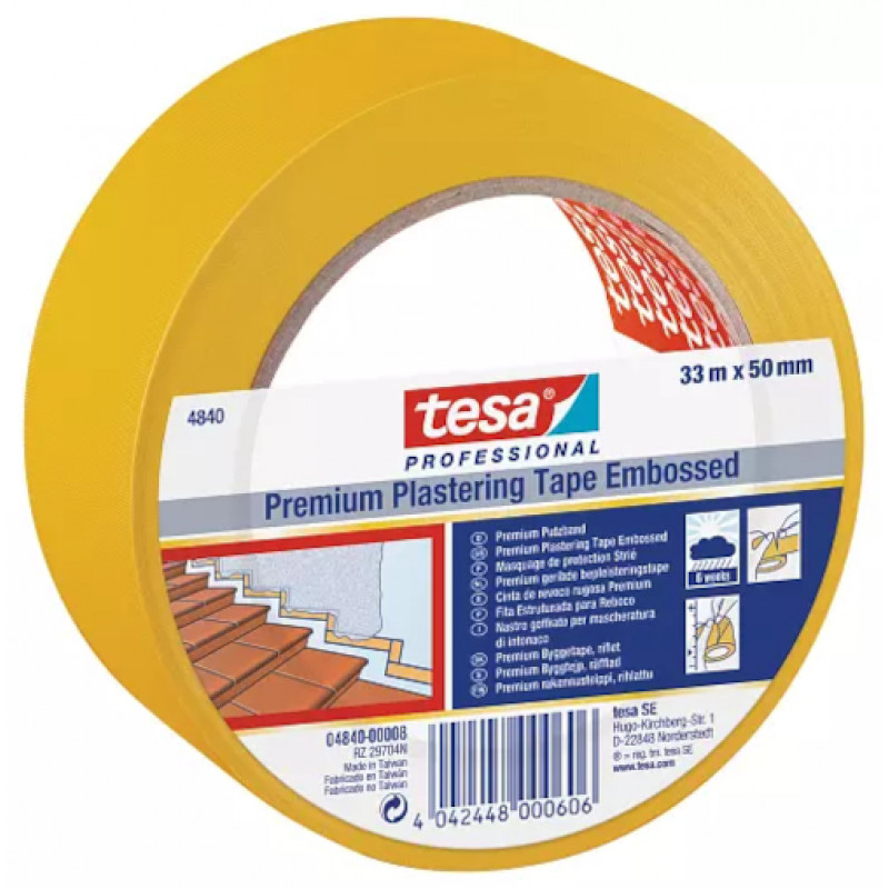 Tesa Apmetuma līmlente Tesa 4840 Plastering tape 50mmx33m - gab