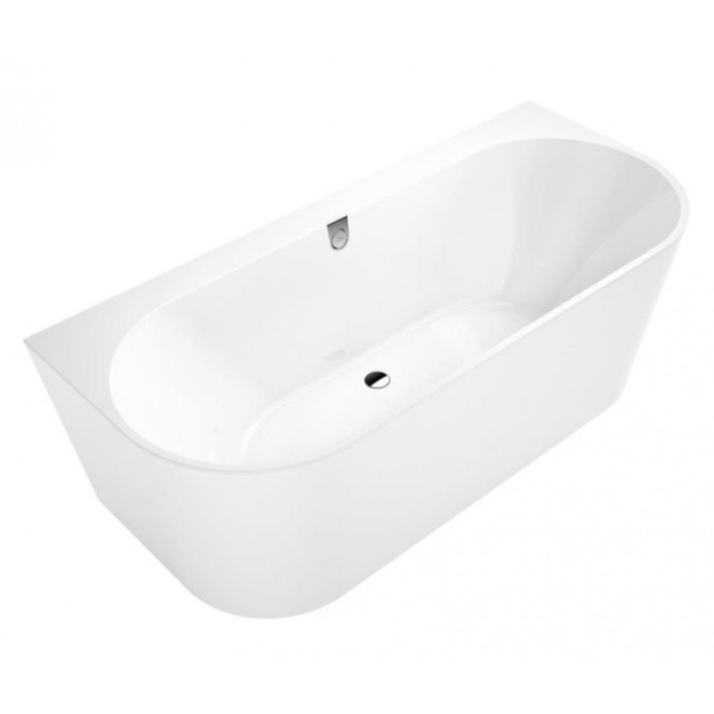 Villeroy & Boch vanna Oberon 2.0 Duo, 1800x800 mm, brīvstāvoša pie sienas, ar sifonu, balta Quaryl®