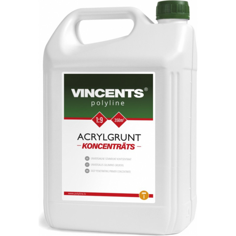 Vincents Polyline Acrylgrunt koncentrāts 1:10, virsmas grunts 5L