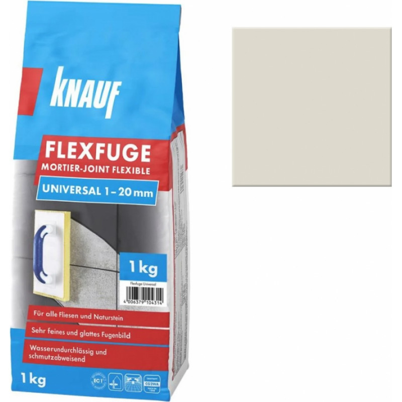 Knauf Flexfuge Universal Cementa bāzes flīžu šuvotājs, manhetena, 1kg