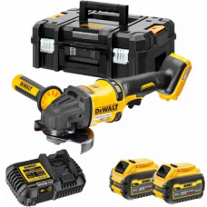 Dewalt Akumulatora Leņķa slīpmašīna 54V XR FlexVolt, 125mm (+2x6.0Ah, lādētājs, koferis) DCG418T2-QW