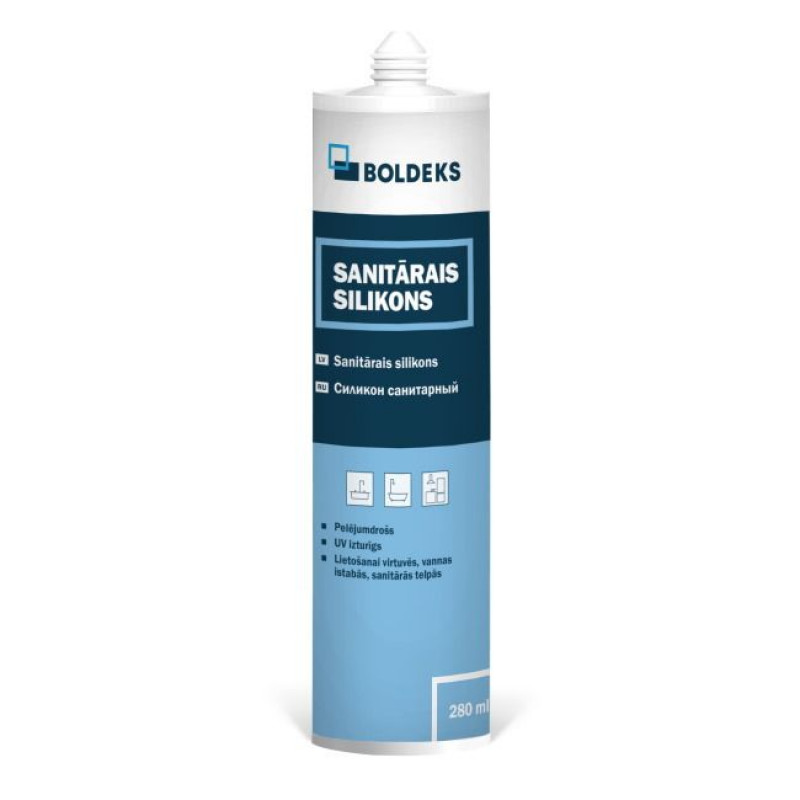 Boldeks Sanitārais Silikons 280ml, balts