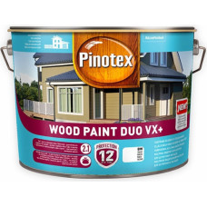 Pinotex Wood Paint Duo VX+ Ūdens bāzes eļļas krāsa koka fasādēm, pusmatēta BW 10L