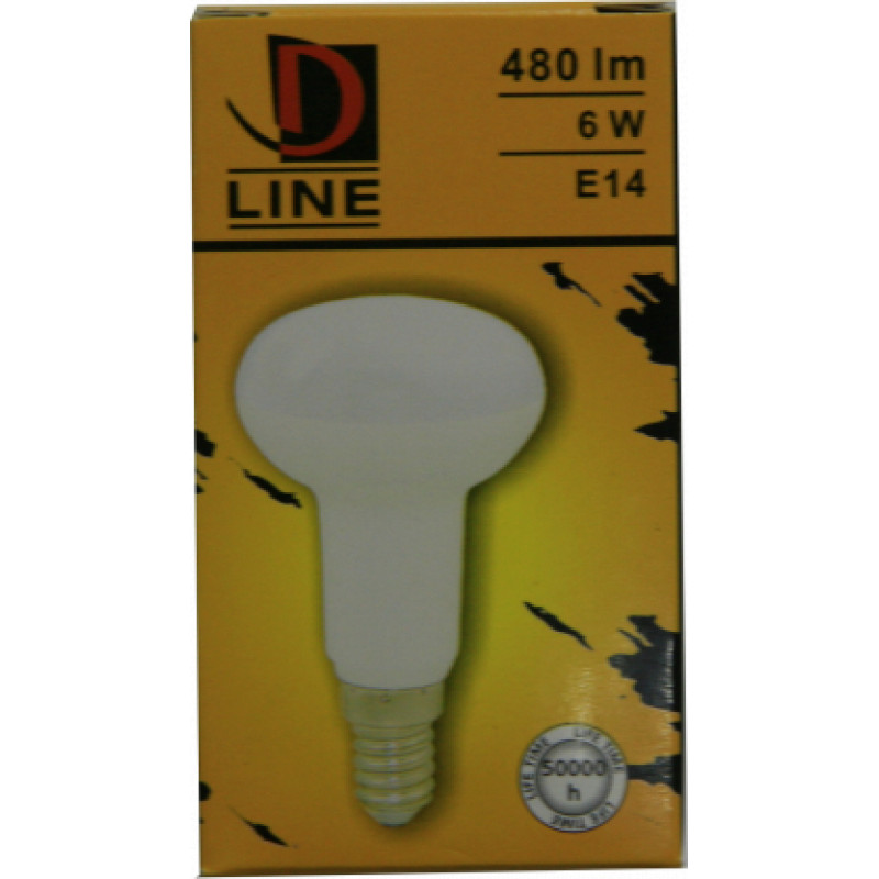 D Line LED spuldze 6W E14 480lm 2700k D Line