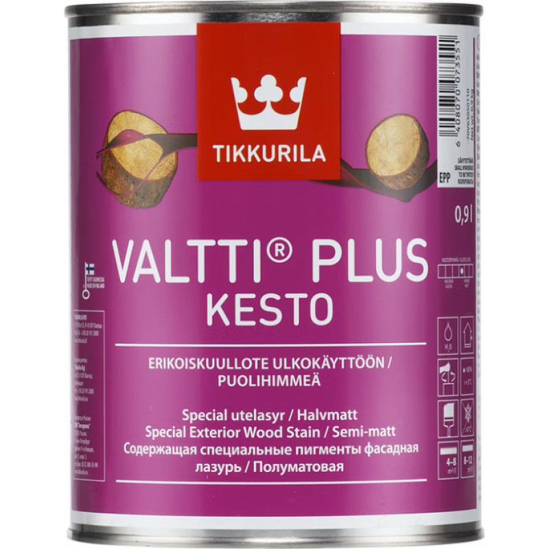 Tikkurila Fasādes eļļa Tikkurila Valtti Plus Kesto EPP-Bāze (Tonējamā) 0.9L - gab