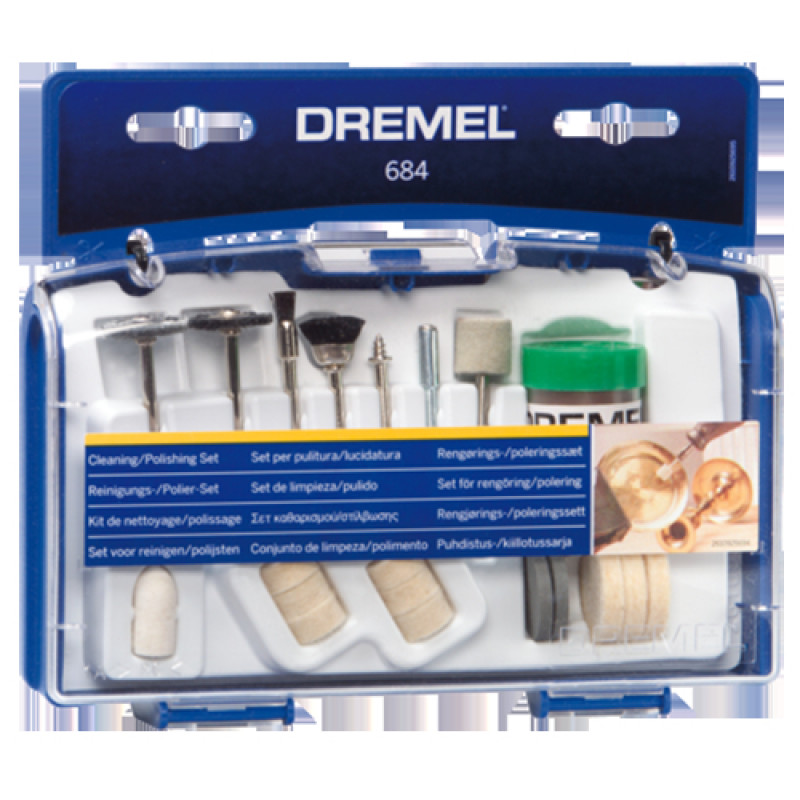 Dremel Tīrīšanas un pulēšanas darbinstrumentu komplekts Dremel (684) - gab