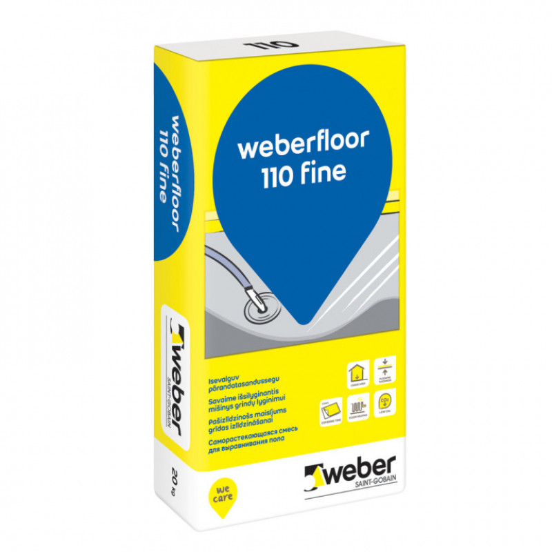 Weber Smalkais līdzinātājs Weber weberfloor 110 Fine, 20kg - gab