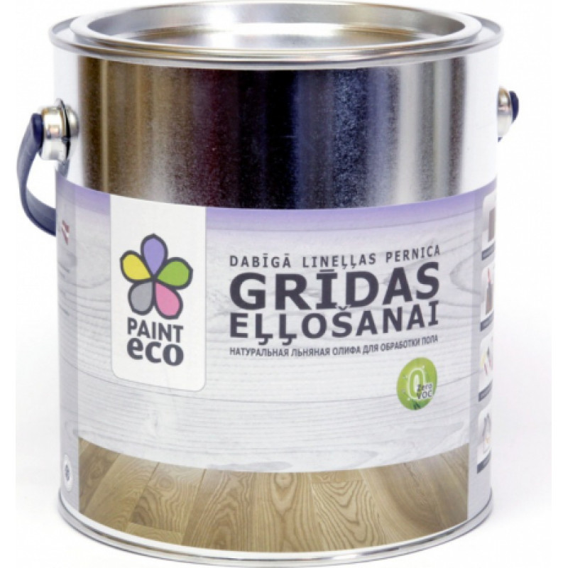 Paint Eco Pernica grīdas eļļošanai Paint Eco Bezkrāsaina 3L - gab