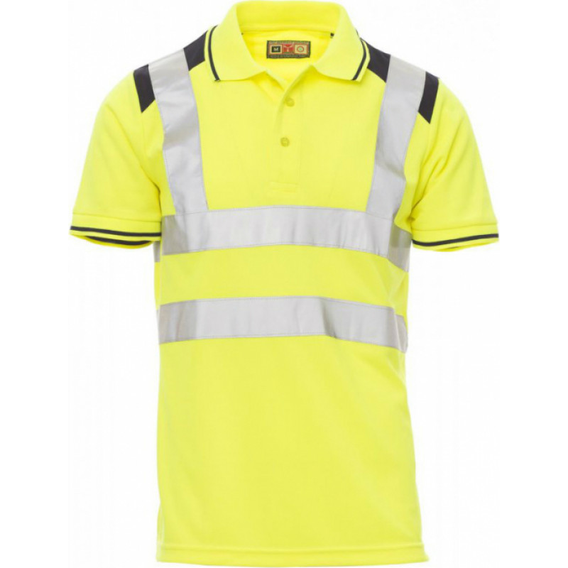 Payper Paaugstinātas redzamības POLO krekls ar īsām piedurknēm PAYPER GUARD, Fluo Dzeltens, 4XL - gab.