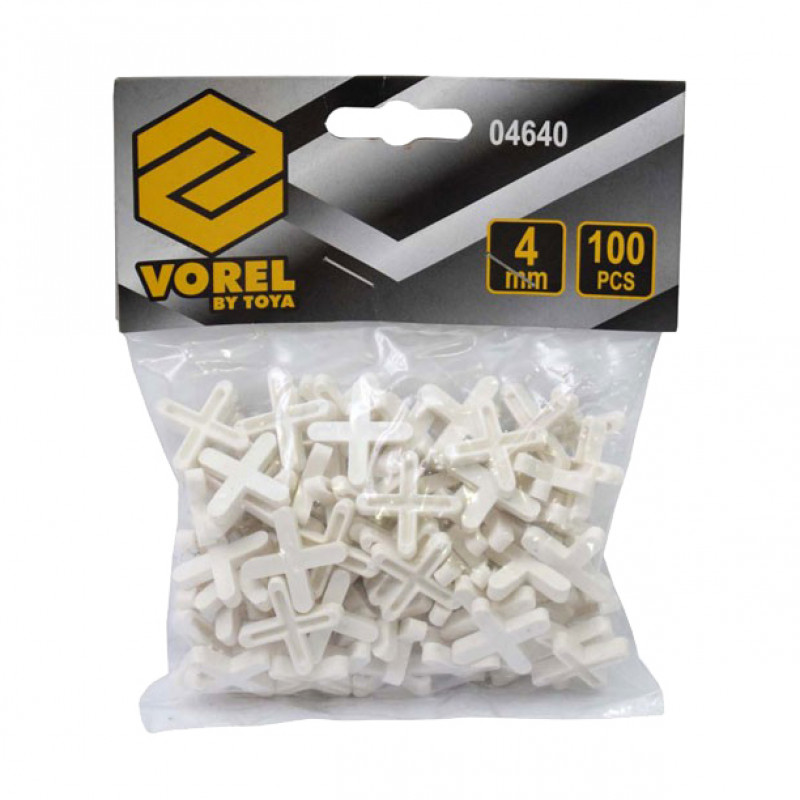 Vorel Flīžu krustiņi VOREL 4 mm (04640) 100 gab. - kmpl.