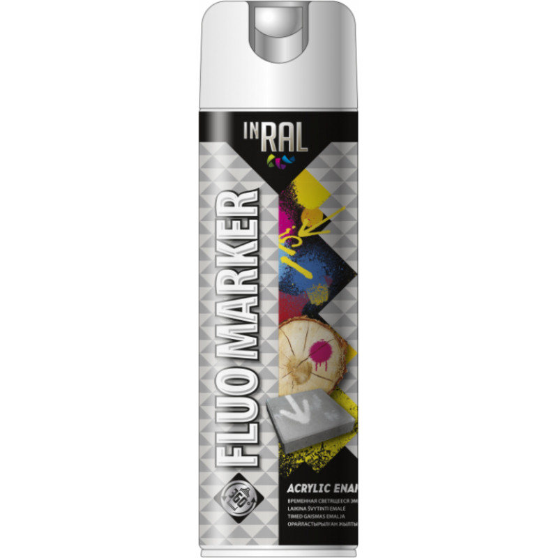 Inral Krāsa marķēšanai Inral Fluo Marker 400ml balta - gab