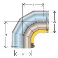 Cordivari Izol. dūmvada līkums 90°, D150