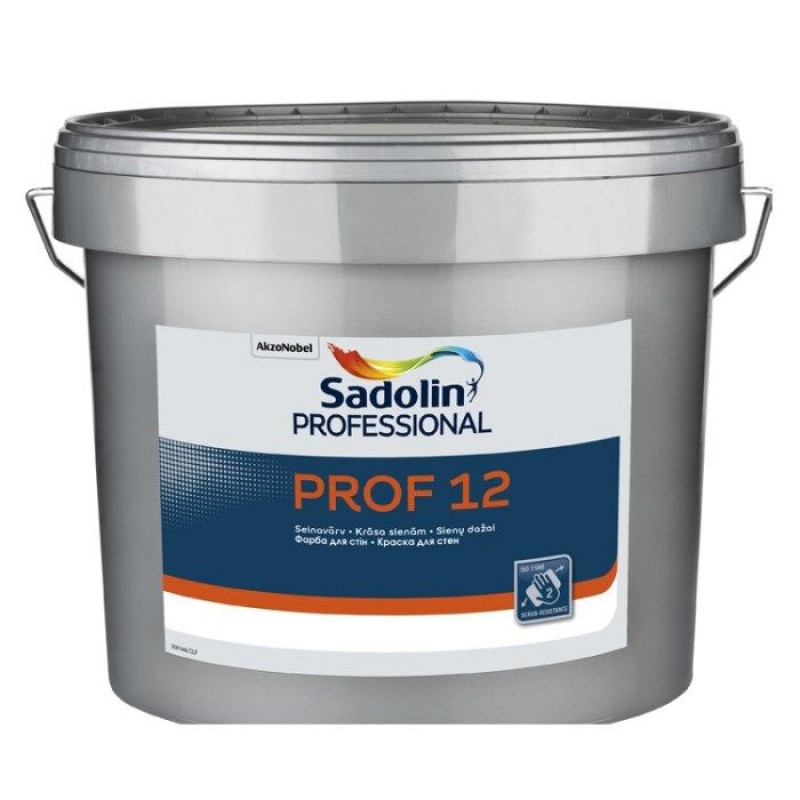 Sadolin Professional PROF 12 BW Krāsa sienām, zīdaini matēta 10L