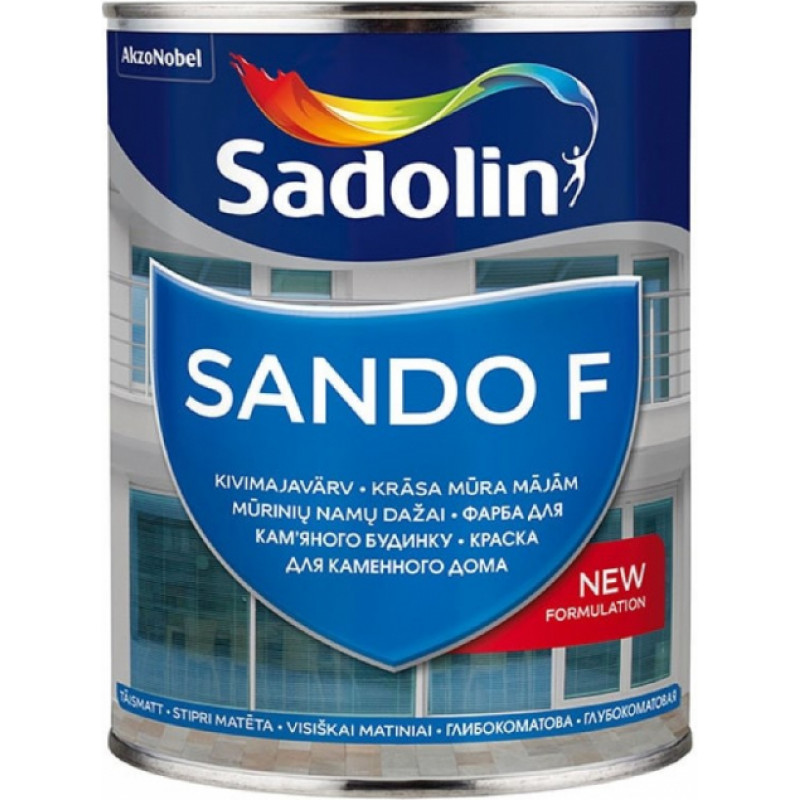 Sadolin Sando F Stipri matēta krāsa fasadēm un cokoliem BW 1L