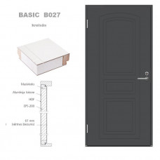 Jeld-Wen Jeldwen Ārdurvis Basic B027, 988x2080mm, bez stikla, kreisās, pelēkas