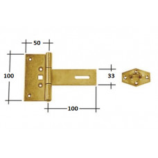 DMX Eņģe ar piekaramās atsl. Kronšt. ZZBR 100x50x100 mm tērauds